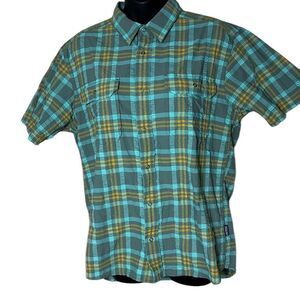 Patagonia men’s medium el ray shirt plaid cooling summer technical outdoor